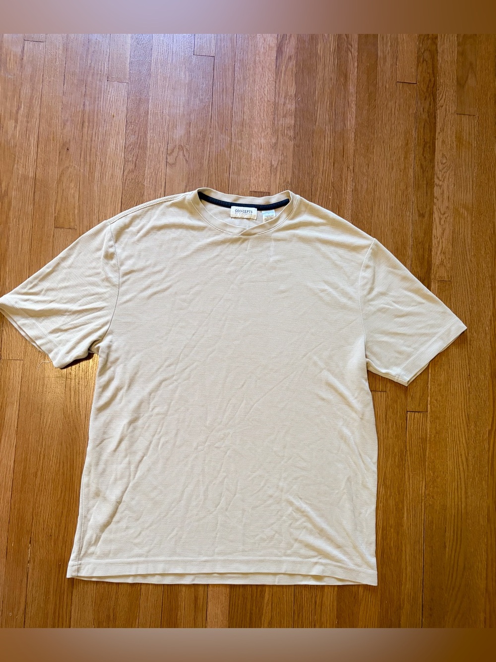 Concepts by Claiborne Tan Knit Gorpcore Crew Neck T-Shirt Size M